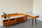 Vintage bureau Pozar (3 onderdelen), Huis en Inrichting, Bureaus, Ophalen, Zo goed als nieuw, Bureau