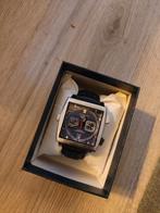 Tag heuer Monaco (nieuw), Leer, Staal, Polshorloge, Nieuw