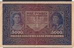 Polen 5000 Poolse mark 1920, Postzegels en Munten, Ophalen of Verzenden, Polen, Los biljet