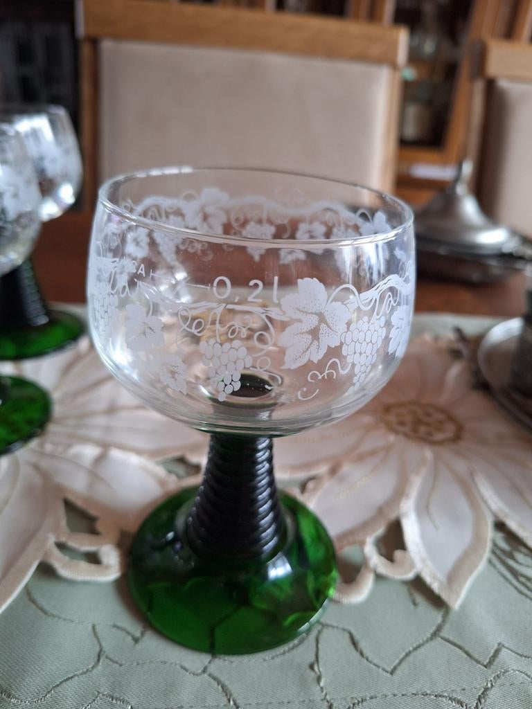 Verres vin blanc Moselle, Enlèvement, Comme neuf