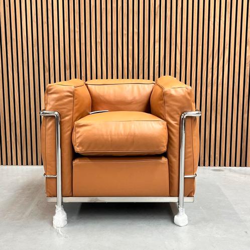 Cassina LC2 - Le Corbusier Cognac leder dons, Maison & Meubles, Fauteuils, Neuf, Cuir, Envoi