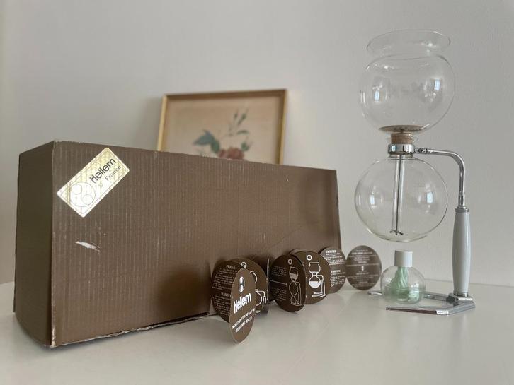 Cafetière Vintage Hellem Pyrex - 10 sachets, Collections, Collections Autre, Comme neuf, Enlèvement ou Envoi