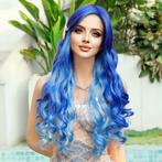 Luxe duo-color zeemeermin pruik lang krullend haar, Nieuw, Pruik of Haarverlenging, Verzenden