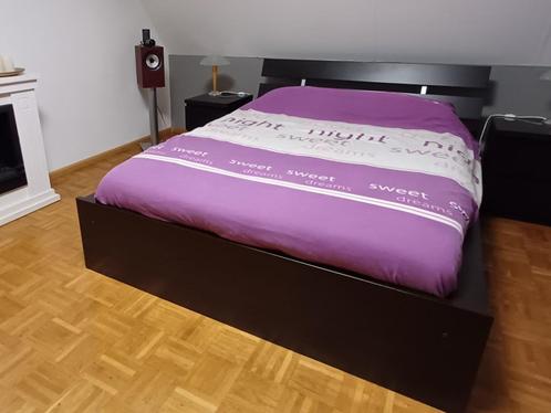 IKEA HOPEN Tweepersoons Bed 140 x 200 kleur zwart, Huis en Inrichting, Slaapkamer | Bedden, Zo goed als nieuw, Tweepersoons, 140 cm
