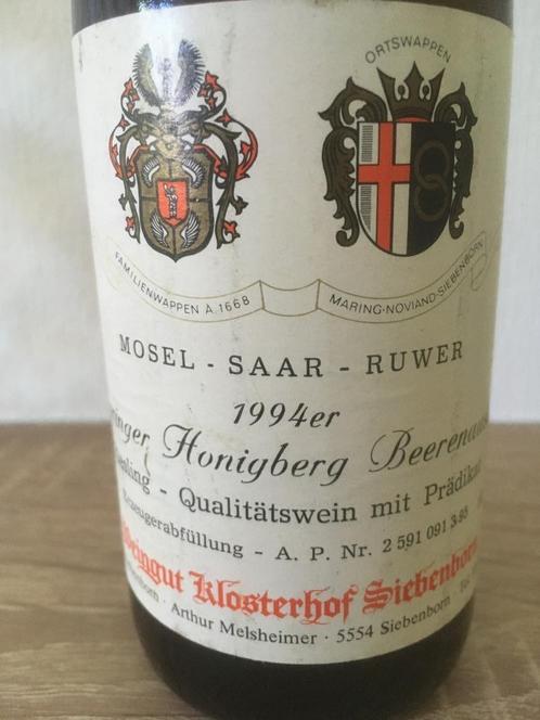 Riesling Beerenauslese van 1994. Klosterhof Siebenborn., Collections, Vins, Neuf, Vin blanc, Autres régions, Enlèvement ou Envoi