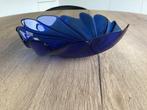Moderne blauwe glazen fruit ( schaal ), Schaal, Rond, Ophalen of Verzenden, Glas