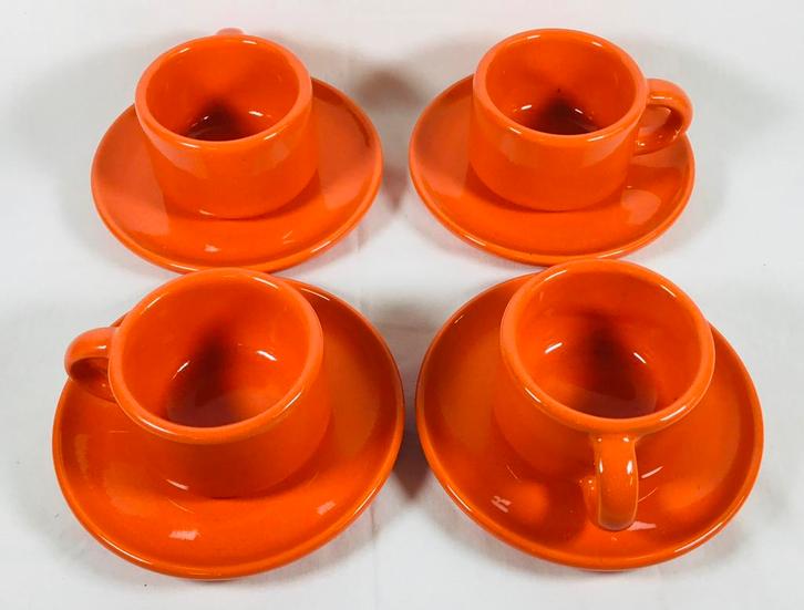Sicart Italy 4 Vintage design expressosetjes Spagnolo 70’s, Verzamelen, Retro, Huis en Inrichting, Ophalen of Verzenden