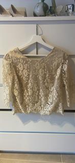 Kanten trouwblouse beige/ goud M:40, Kleding | Dames, Ophalen of Verzenden, Zo goed als nieuw, Beige