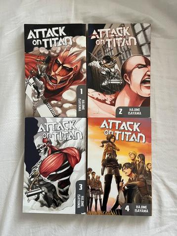 Attack on Titan Volume 1-4 beschikbaar voor biedingen