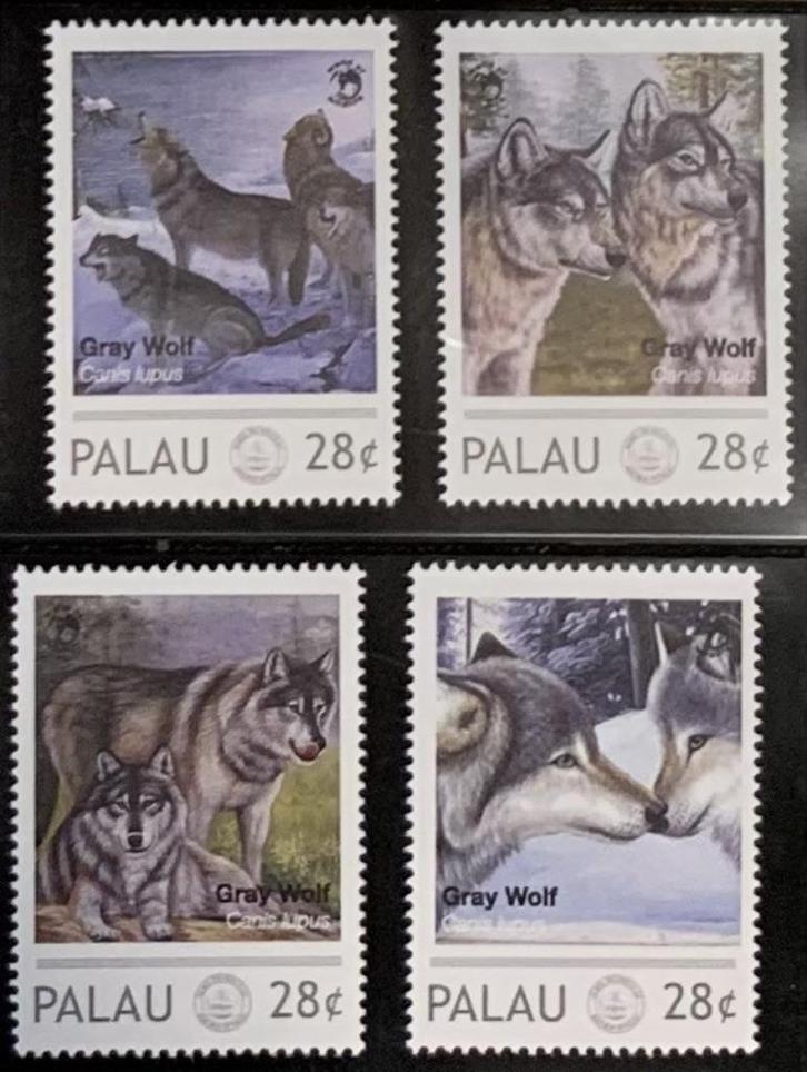 Eerstedagenvelop met postzegels van Palau ‘Grijze Wolf’, Postzegels en Munten, Postzegels | Volle albums en Verzamelingen, Ophalen of Verzenden