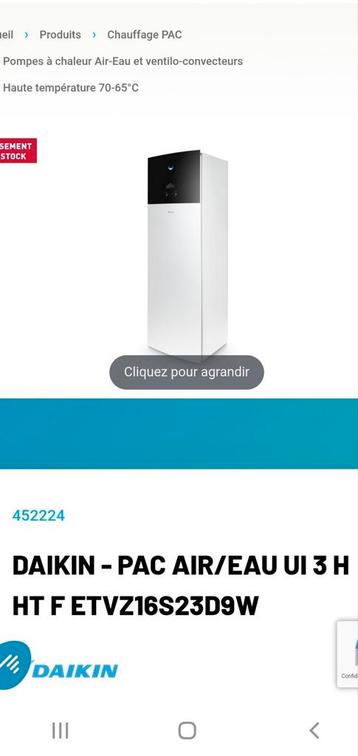 pompe à chaleur daikin 16kw neuve, Enlèvement, Neuf