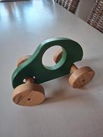 groene houten auto, Enlèvement ou Envoi, Utilisé, Jouet à Rouler ou à Bascule