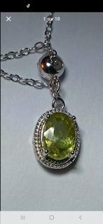 Pendentif en argent Sterling avec sphene ou titanite, Neuf, Avec pierre précieuse, Argent, Jaune