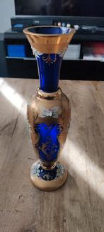 Vintage handgeschilderde Boheemse vaas, Antiek en Kunst, Ophalen of Verzenden