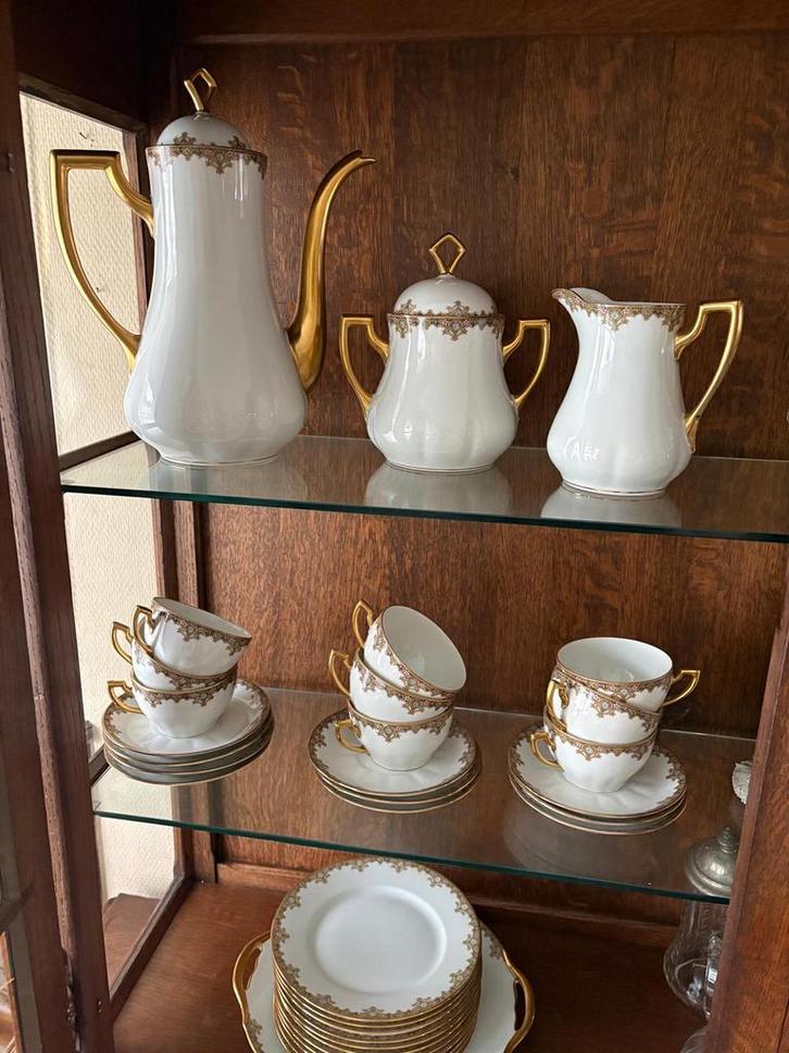 Service à dessert 35 p porcelaine Limoges, Antiquités & Art, Antiquités | Services (vaisselle) complet, Enlèvement