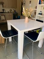 Eettafel wit, Huis en Inrichting, Tafels | Eettafels, Ophalen, Gebruikt, 50 tot 100 cm, Vierkant