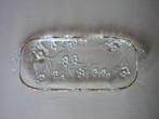 Serveerschaal in Glas met Bloemmotief, Huis en Inrichting, Gebruikt, Ophalen of Verzenden, Boerenbont, Glas