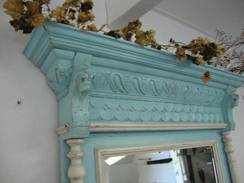 ***SHABBY CHIC STYLE*** GESLEPEN OUDE SPIEGEL, Antiek en Kunst, Curiosa en Brocante, Ophalen