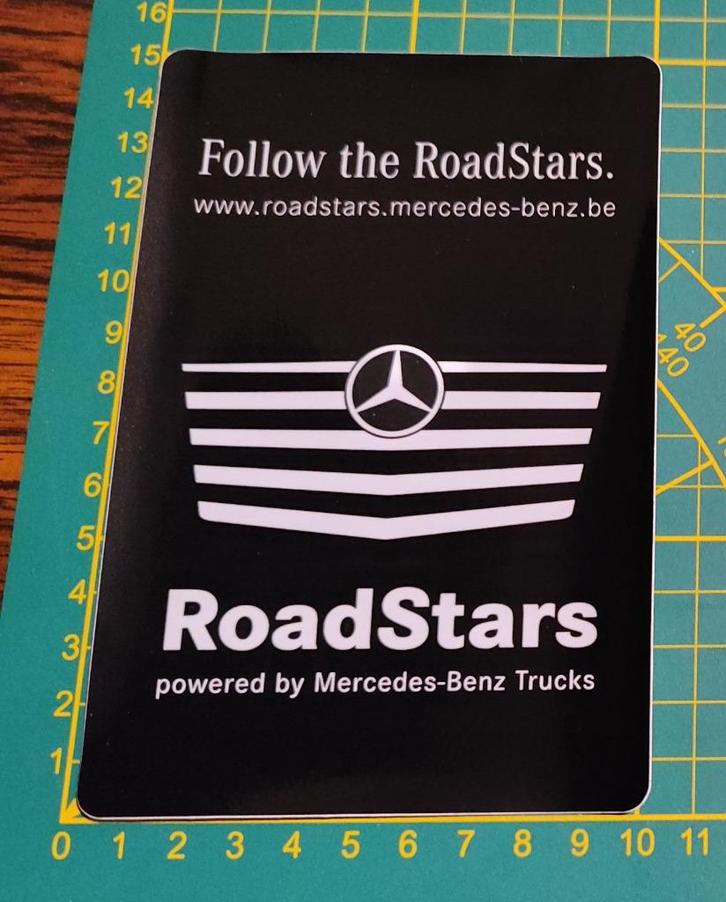 Sticker Mercedes Truck Roadstars, Verzamelen, Stickers, Ophalen of Verzenden