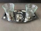 Stijlvolle Duralex theeset in glas en inox, Verre ou Verres, Comme neuf, Verre, Enlèvement