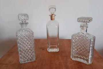 Kristallen karaf (2) en 1 glazen. NEW. beschikbaar voor biedingen
