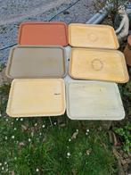 Lot de 6 plateaux vintage, Gebruikt