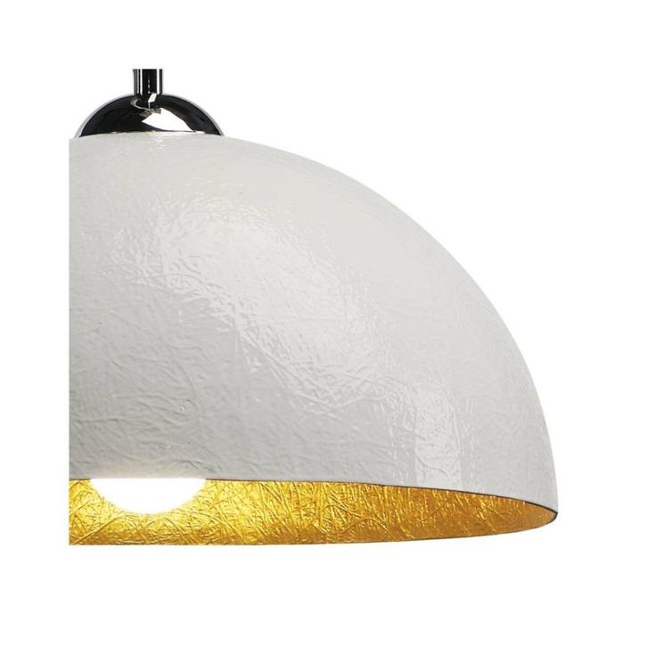 SLV Forchini hanglamp wit/chroom/goud, Huis en Inrichting, Lampen | Hanglampen, Zo goed als nieuw, 75 cm of meer, Glas, Overige materialen