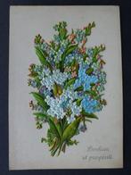 zeer oude prentkaart Bonheur et prospérité, Ophalen of Verzenden, Ongelopen, Feest(dag)