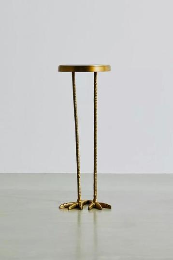Gold metal side table bijzettafel bird-like two bird feet beschikbaar voor biedingen