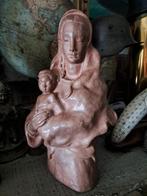 Madonna Sculptuur in Terracotta, Antiek en Kunst, Kunst | Beelden en Houtsnijwerken, Ophalen of Verzenden
