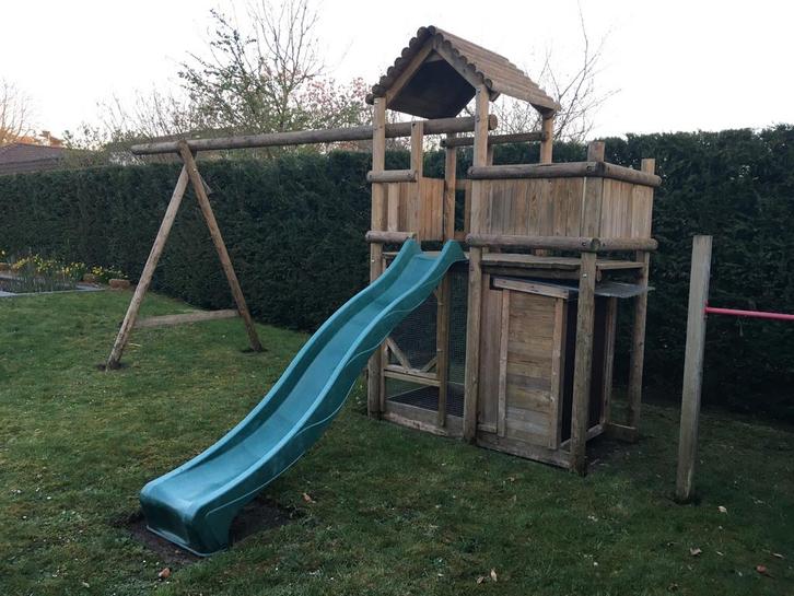 Schommel, speeltuig, cavia/konijnenhok en ren, Kinderen en Baby's, Speelgoed | Buiten | Speeltoestellen, Glijbaan, Schommel, Overige typen