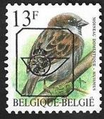 1 Postzegel België 1994 Vogels Huismus [voorafstempeling], Met stempel, Ophalen of Verzenden, Gestempeld, 1e dag stempel