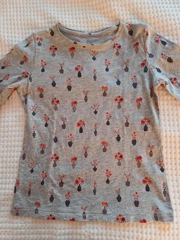 Grijze longsleeve 128-134 Laredoute, Enlèvement ou Envoi, Chemise ou À manches longues, La Redoute, Comme neuf
