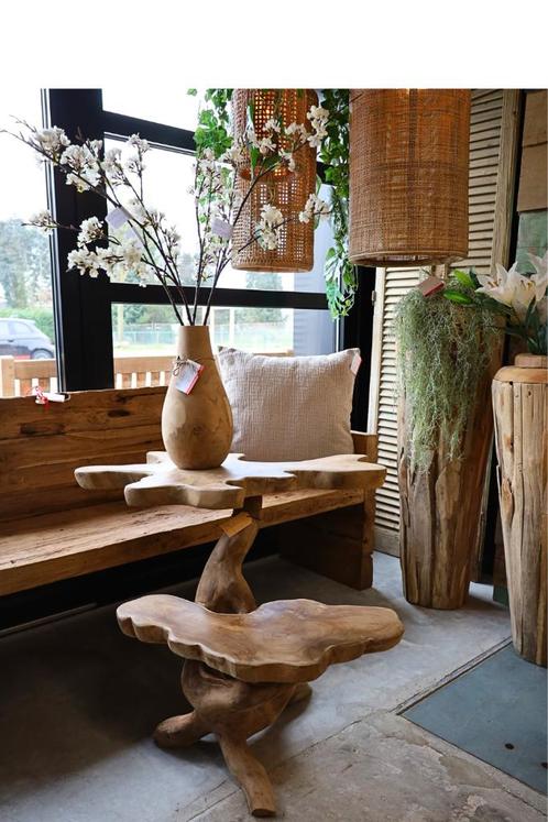 bijzettafeltje teakhout (etagere, Tuin en Terras, Tuinsets en Loungesets, Nieuw, Teakhout, Bijzettafel, Ophalen of Verzenden