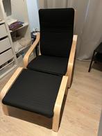 Ikea POÄNG fauteuil met voetenbank, Huis en Inrichting, Fauteuils, Ophalen, Gebruikt