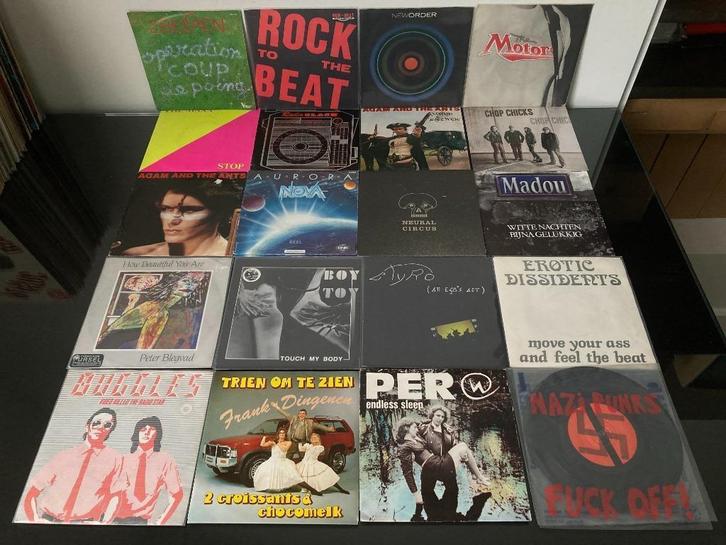 Verzameling vinyl 7" wave/punk/rock/pop/beat/..., Cd's en Dvd's, Vinyl | Overige Vinyl, Zo goed als nieuw, Overige formaten, Ophalen of Verzenden