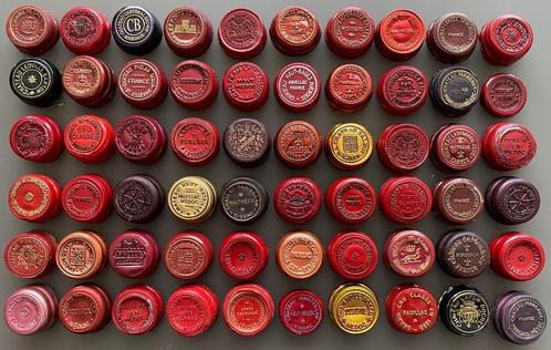 120 wijncapsules van topwijnen uit Bordeaux., Verzamelen, Wijnen, Gebruikt, Rode wijn, Frankrijk, Ophalen of Verzenden