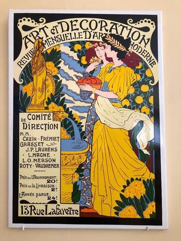 plaque émaillée Art et Decoration, Enlèvement ou Envoi, Comme neuf, Panneau publicitaire