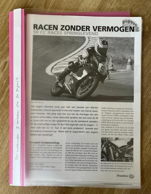 Unieke Map met documentatie diverse  brommer onderwerpen, Fietsen en Brommers, Handleidingen en Instructieboekjes, Zo goed als nieuw