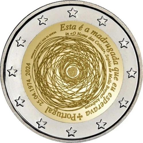 Portugal 2024 - 50 jaar Anjerrevolutie - 2 euro CC - UNC, Timbres & Monnaies, Monnaies | Europe | Monnaies euro, Monnaie en vrac