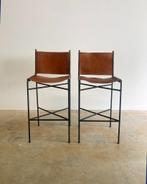2x vintage leren design barkrukken, Ophalen
