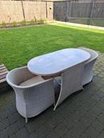 tuintafel en stoelen, Tuin en Terras, Tuinmeubel-accessoires, Ophalen, Gebruikt
