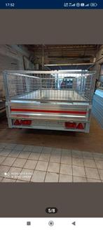Remorque NEUVE doubles essieux 3m/1m50 + grillage, Zo goed als nieuw