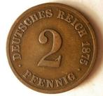 2 PFENNIG  1875 C, Duitsland, Ophalen of Verzenden, Losse munt