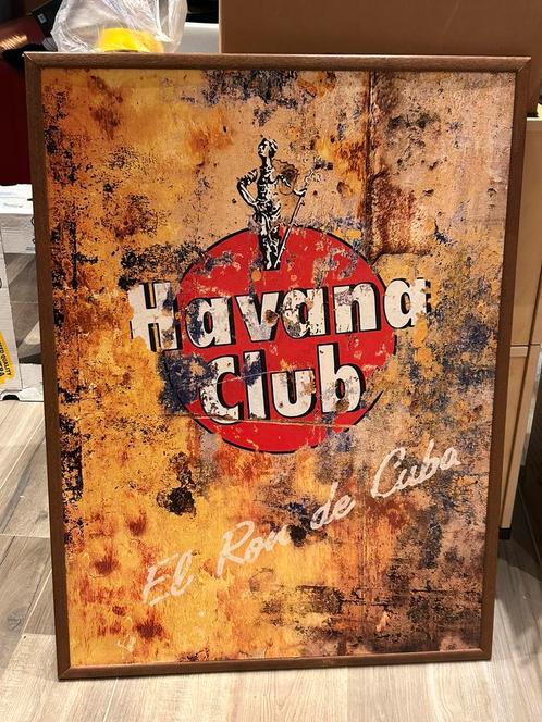Cadre Havana Club 104 x 77 cm. Excellent état., Collections, Marques & Objets publicitaires