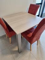 Keukentafel 90x90, acaciablad, Huis en Inrichting, Ophalen, 50 tot 100 cm, Vierkant, 50 tot 100 cm
