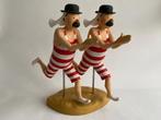 Hergé – Figurines les Dupondt en maillot de bain – Version 2, Ophalen, Zo goed als nieuw
