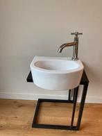 Witte handenwasser + kraan voor ik kleine toilet of ruimte, Ophalen, Zo goed als nieuw, Kraan