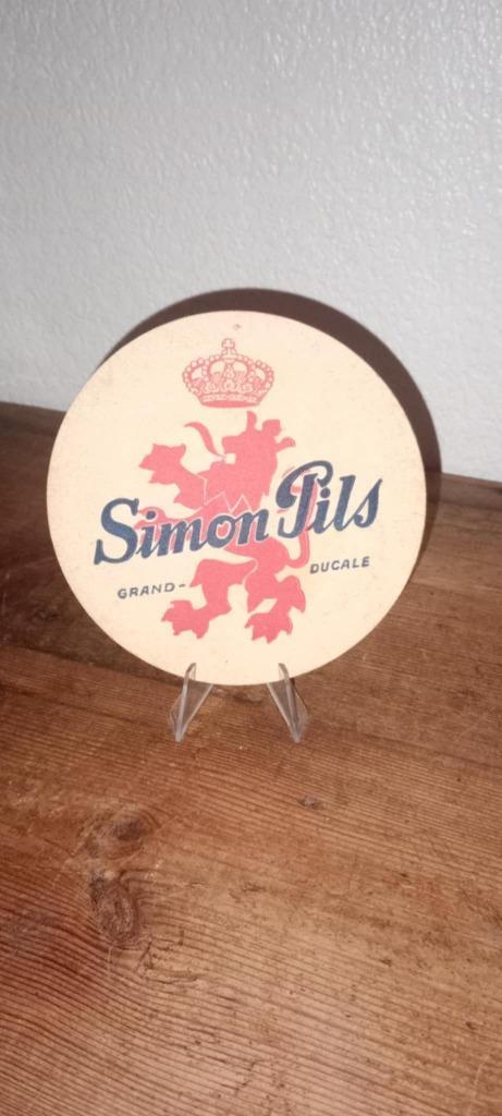 Brasserie bier oud bier Simon Pils #2, Verzamelen, Biermerken, Gebruikt, Viltje(s), Overige merken, Ophalen of Verzenden