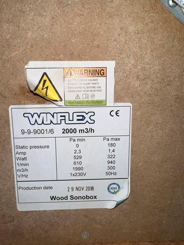 Winflex 2000m3/h geluiddichte box